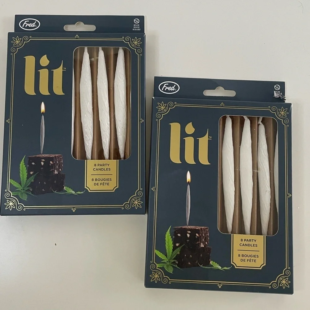 Set of 2 NWT Urban Outfitters Lit Party Candles